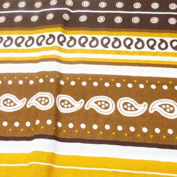HERMES Carrejean/Shawl Carre 140 H243870S Yellow Brown White Cashmere Silk - Picture 8 of 9